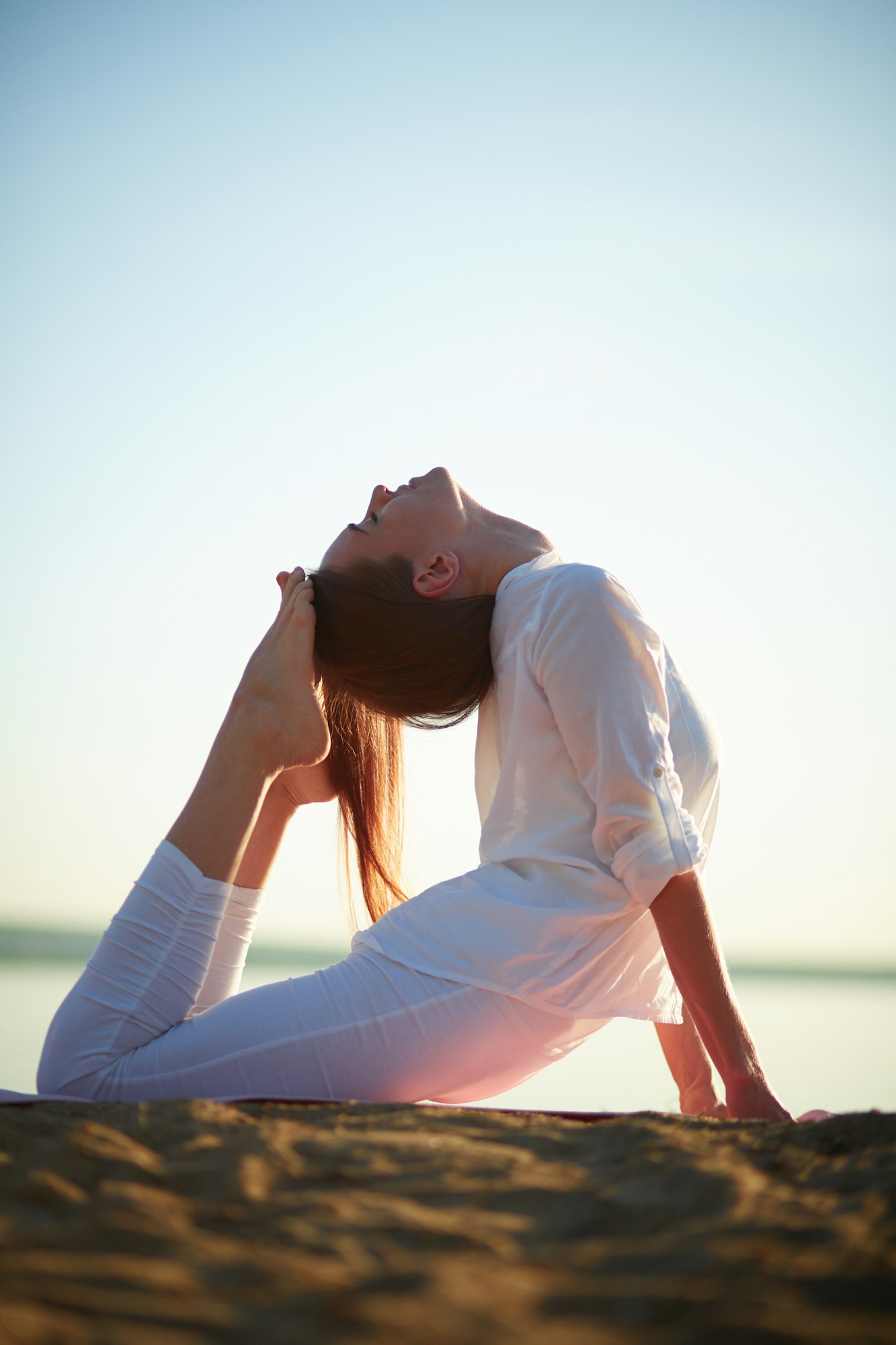 Yoga on beach